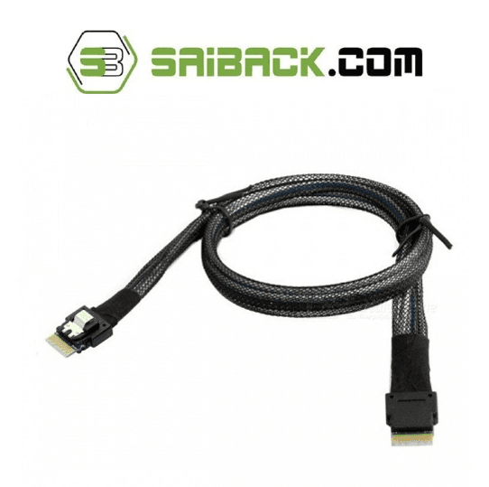 Cable Slim Line SAS 4.0 SFF-8654 4i to SF-8654 4i 38pin (100cm)